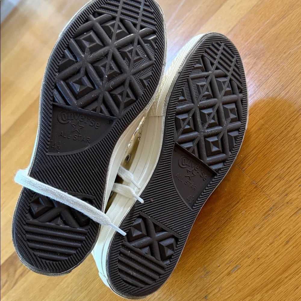 Converse Metallic Gold High Top Sneakers - Women's US 6.5 - Picture 8 of 11